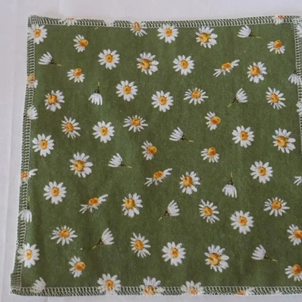 set 4 flannel gauze Daisy cloth napkin wash baby paperless towel reusable flower